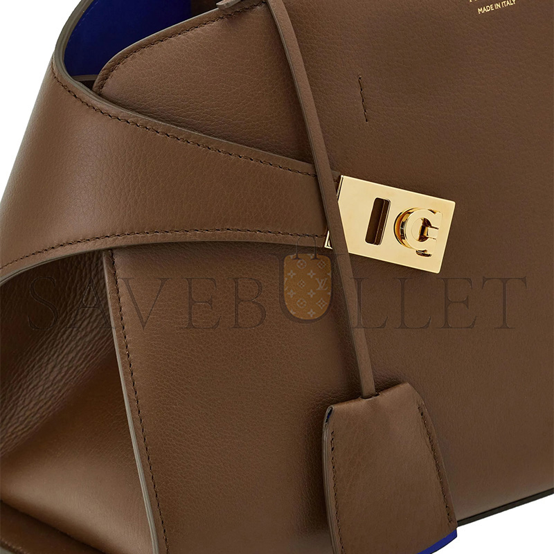 FERRAGAMO SMALL HUG LEATHER TOTE BAG (31.5*22*19cm) 
